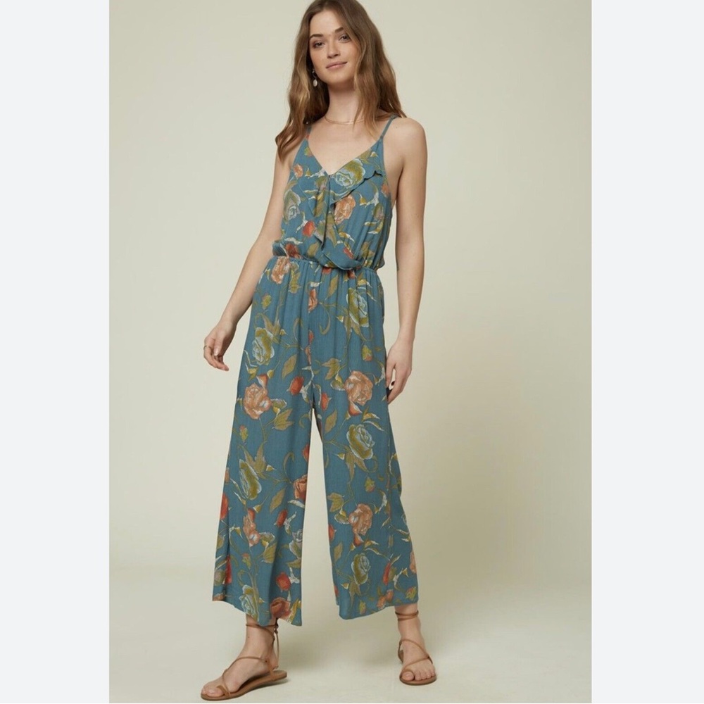 O’Neill Aurelia surplice lace up back jumpsuit